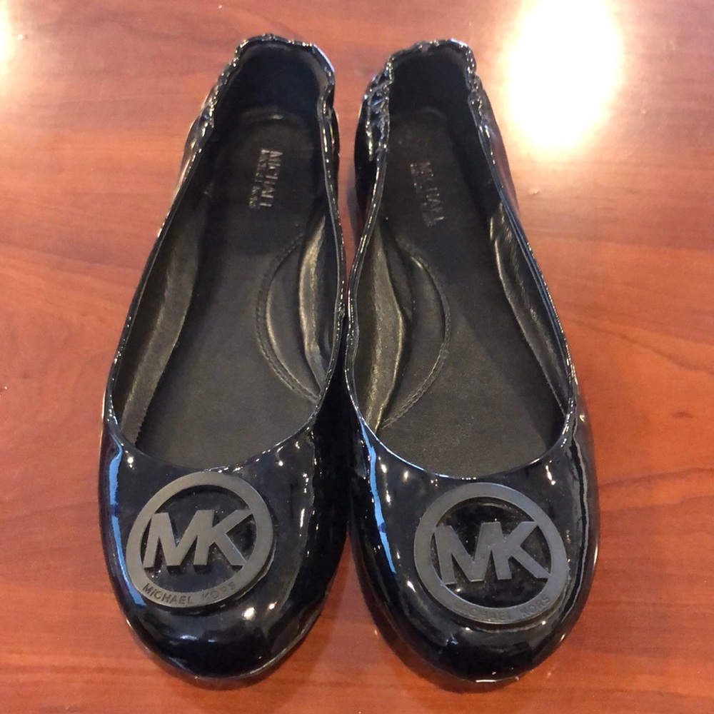 Michael Kors Patent black ballet slip on